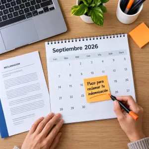 Calendario marcando el plazo para reclamar la indemnización por daño al honor por ASNEF
